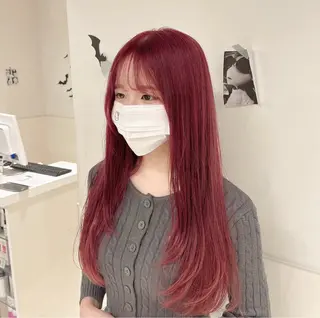 ロング カラー ヘアアレンジ ねいるとあいの店キュプレ橘通店所属・harua キュプレ/アイリストのマツエク・マツパデザイン