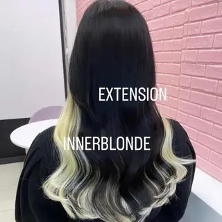 ロング カラー エクステ🩵ブリーチ 韓国ヘア🩵KAEのヘアスタイル