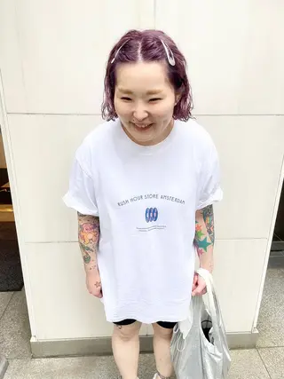 ミディアム カラー パーマ ヘアアレンジ メンズ キッズ ネイル マツエク・マツパ tatsumi/ボブ ウルフ/レイヤーのヘアスタイル