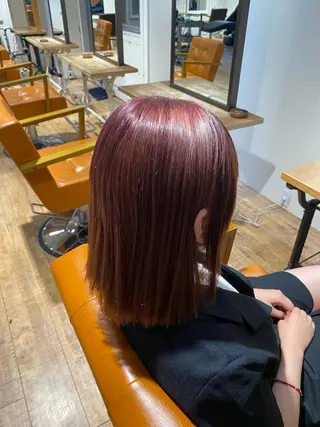 ミディアム カラー 縮毛矯正 /艶カラー risako🫧のヘアスタイル