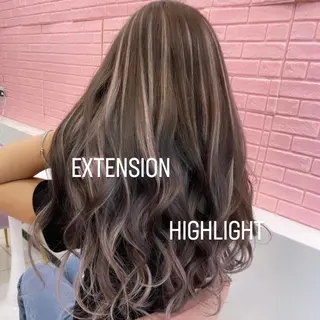 ロング カラー エクステ🩵ブリーチ 韓国ヘア🩵KAEのヘアスタイル