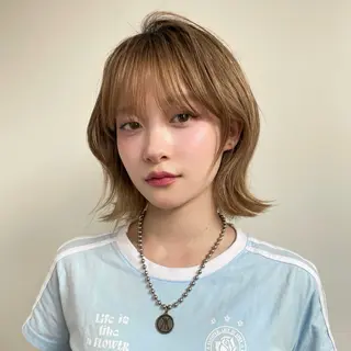 ミディアム 石堂 菜々美／艶カラー🫧のヘアスタイル