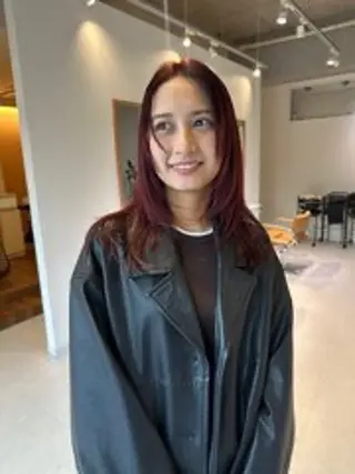 ミディアム カラー 縮毛◎/艶カラー✨/ 透明感カラー🧊のヘアスタイル