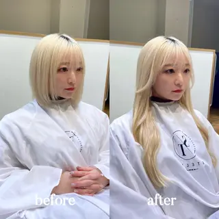 𝐲𝐮𝐮𝐦𝐢 エクステ/ 艶カラーのヘアスタイル