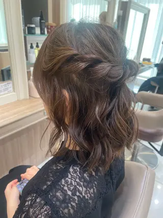 ミディアム ヘアアレンジ 韓国ヘアメイク🎀/ 縮毛矯正✨山本媛香のヘアスタイル