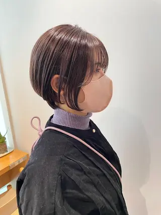 ショート カラー gotoday　shaire　saron所属・miu. ボブ/透け感カラーのヘアスタイル