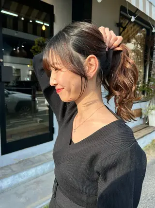 セミロング 問屋町chapter 日笠快生のヘアスタイル