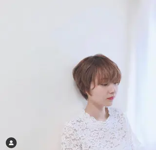 ショート カラー 🪐SOURCE 塚口　シマブクロ🪐のヘアスタイル