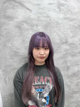 ロング カラー 愛梨/ハイトーン /韓国/ダメージレスのヘアスタイル