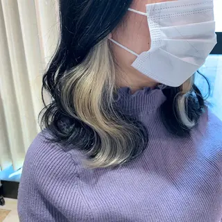ミディアム カラー ブリーチなし/暖色/ 透明感/ririkaのヘアスタイル