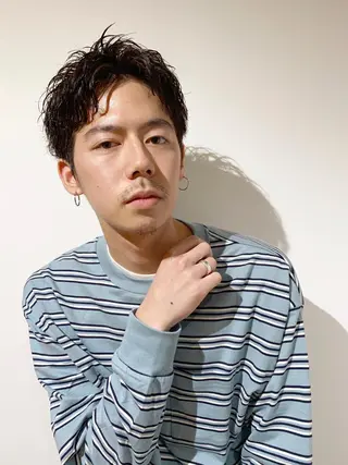ショート パーマ メンズ GO TODAY SHAiRE SALON Arc店所属・🉐メンズヘア特化 men's/ケンイチのヘアスタイル