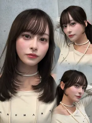 セミロング カラー 🌫️大人韓国ヘア 🌫️naoyaのヘアスタイル