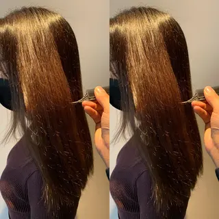 ロング 髪質改善 上品艶感カラーのヘアスタイル