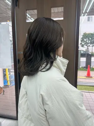 ミディアム ダブルカラー/韓国 ヘア/さわのあかねのヘアスタイル