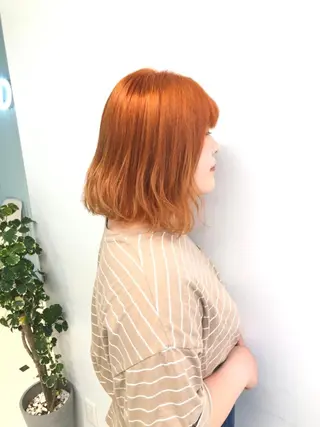ミディアム カラー パーマ ヘアアレンジ メンズ キッズ ネイル マツエク・マツパ 🦋ハイトーンボブ ショート🦋トシキのヘアスタイル