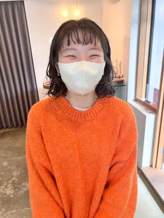 ミディアム パーマ ミディアムパーマ /癖毛パーマのヘアスタイル