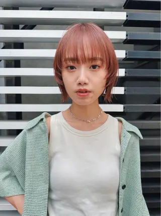 ショート カラー パーマ＊ 顔まわり似合わせのヘアスタイル