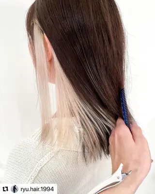 ミディアム カラー 梅田  illfrere 所属・イルフレール ryuのヘアスタイル