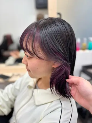 ミディアム カラー 小顔似合わせカット ┊︎*AYANO*のヘアスタイル