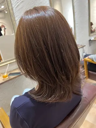 ミディアム カラー 🥀韓国ヘア🥀 宮津真菜のヘアスタイル