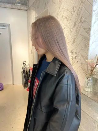 ロング カラー 店長　MANAMI ／ブリーチ／骨格ボブのヘアスタイル