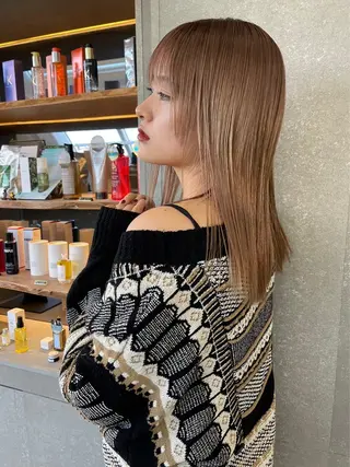 セミロング 透明感カラー　中嶋 将城のヘアスタイル