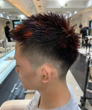 ショート カラー メンズ 赤み消しカラー /透明感カラー 上長のヘアスタイル