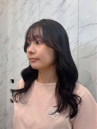 セミロング パーマ miu /透明感カラーのヘアスタイル