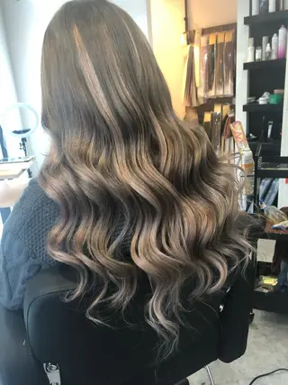 ロング カラー ヘアアレンジ 下妻 カラーエクステ難波のヘアスタイル