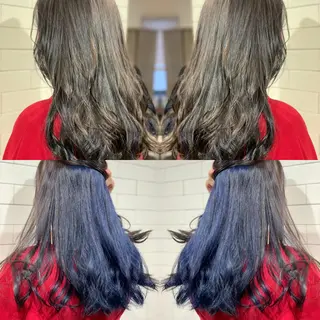 セミロング カラー パーマ ヘアアレンジ マツエク・マツパ 髪質改善×ハイトーン 中田啄也のヘアスタイル