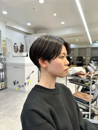 ショート あいこ/ハンサム ショート/銀座🌷のヘアスタイル