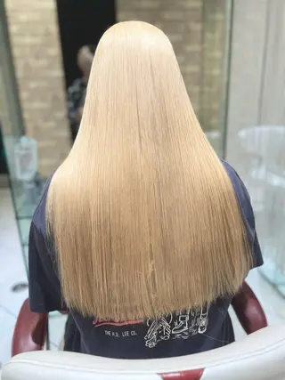 ロング カラー ボブ/ハイトーン髪質 改善/越谷✨クラモチのヘアスタイル