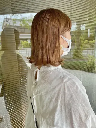 ミディアム カラー ハピネスクローバー学園前所属・✨ミニモ指名奈良1位 ✨濱崎のヘアスタイル