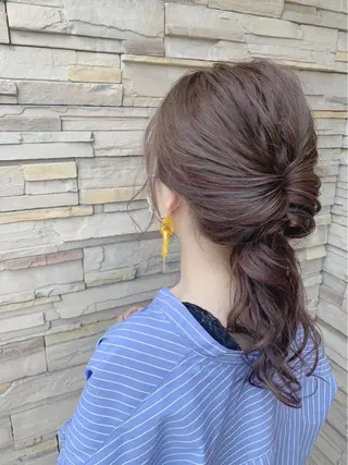 ロング カラー ヘアアレンジ hair salon mtm所属・🕊mtm🫧梅田/ 定額制/透明感/艶髪のヘアスタイル