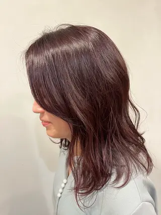 セミロング カラー こんの かいのヘアスタイル