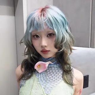 ロング カラー 大谷 百音のヘアスタイル