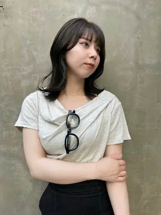 ミディアム sato ayaka ｜透明感カラー🫧のヘアスタイル