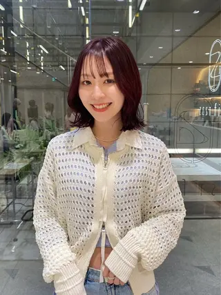 ミディアム カラー hina☺︎ 髪質改善/ストレートのヘアスタイル