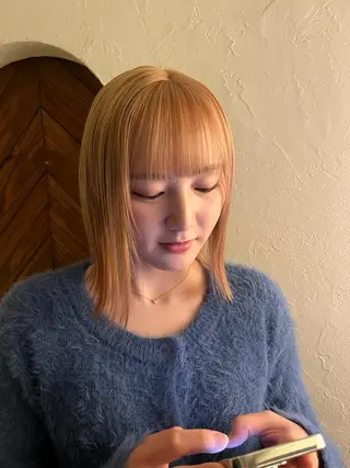 ミディアム カラー 加藤好/カットモデル /暖色カラー🍒🧡のヘアスタイル