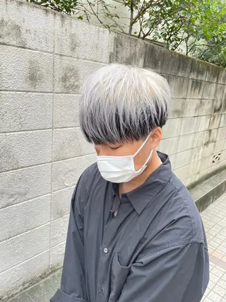 ショート カラー パーマ ヘアアレンジ メンズ アイブロウ スパイキー/フェザー /波巻き/かいとのヘアスタイル