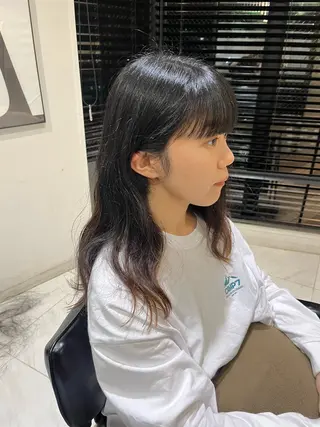 ロング ナミ🩶暗髪/暖色 ❤️/透明感/縮毛のヘアスタイル