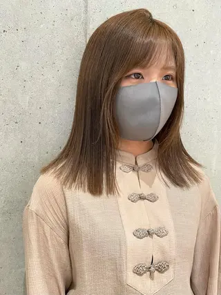 ミディアム カラー パーマ ヘアアレンジ ネイル マツエク・マツパ Miku /ブリーチ/ボブのヘアスタイル