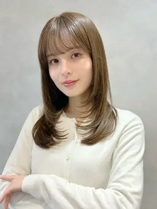 ミディアム カラー 🌿池袋ボブ/美髪 縮毛矯正taigaのヘアスタイル