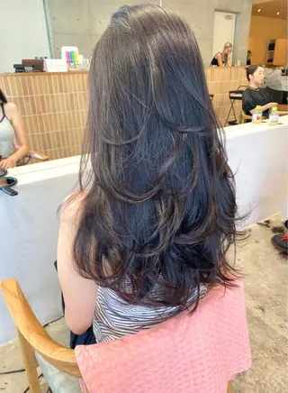 ロング カラー レイヤー/柔色 カラー/SAkiのヘアスタイル