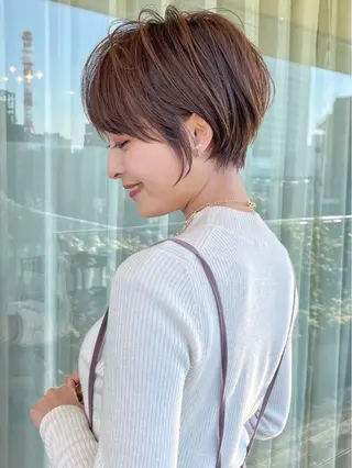 ショート カラー パーマ ヘアアレンジ 【くせ毛解消】縮毛 髪質改善✨たくみ✨のヘアスタイル