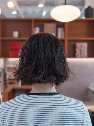 ショート パーマ benji_名駅店所属・原颯希/ ボブ/ショートのヘアスタイル