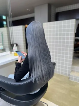 ロング カラー ヘアアレンジ 透明感×韓流ハイ トーン🫧RYUTAのヘアスタイル