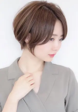 カラー 🫧艶髪カラー/ナチ ュラルヘア🌿まつきのヘアスタイル