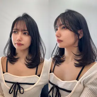 ミディアム カラー ✨髪質改善特化✨副 店長椎葉信乃介のヘアスタイル