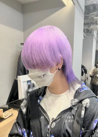 ショート カラー SALOWIN柏Suite所属・ブリーチ毛の縮毛矯正 ハイトーン/岡本智樹のヘアスタイル